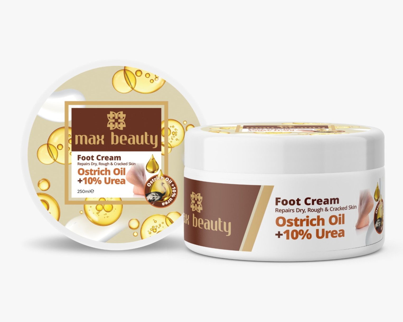 کرم ترک پا روغن شترمرغ  250 میلی لیتری